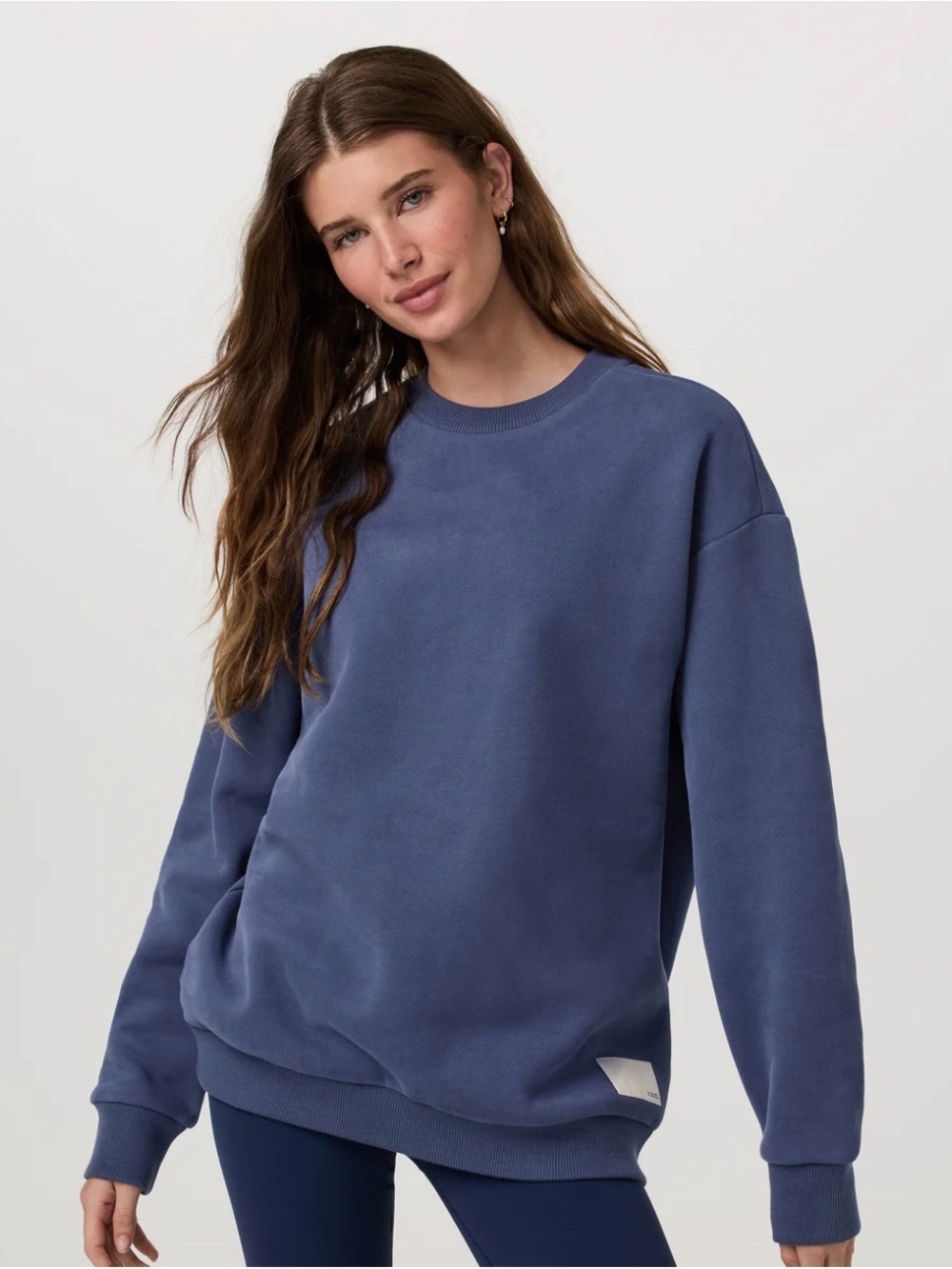 Women's Crewneck Pullover Sweatshirt - Blue Medium